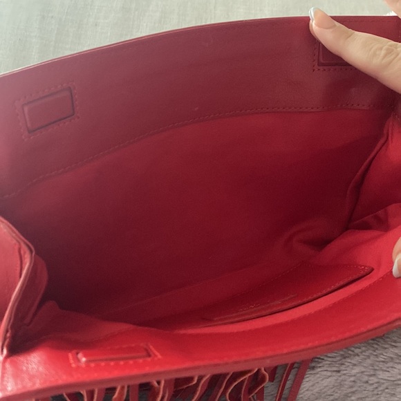 YSL Red fringe clutch - Picture 6 of 7